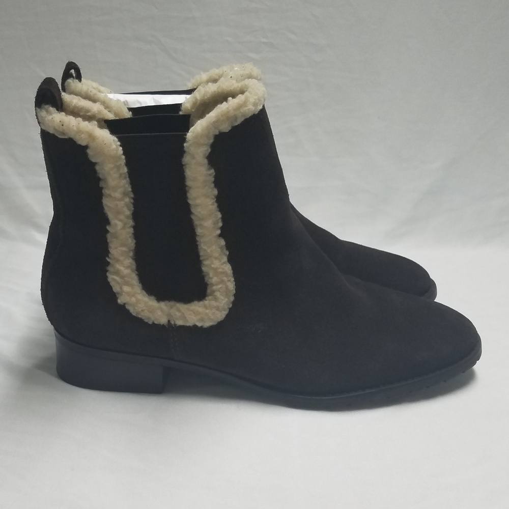 Talbots Solid Brown Suede Ankle Boots - image 2
